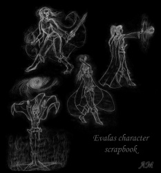 Evalas character scrapbook