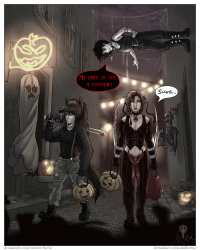 Trick or treating with friends comic